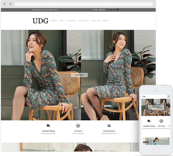 ผลงานการออกแบบเว็บไซต์โดย UDG
